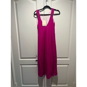 NOUVELLE / SILK95FIVE silk Hot Pink DRESS color: Bougainvillea size S NWT$310